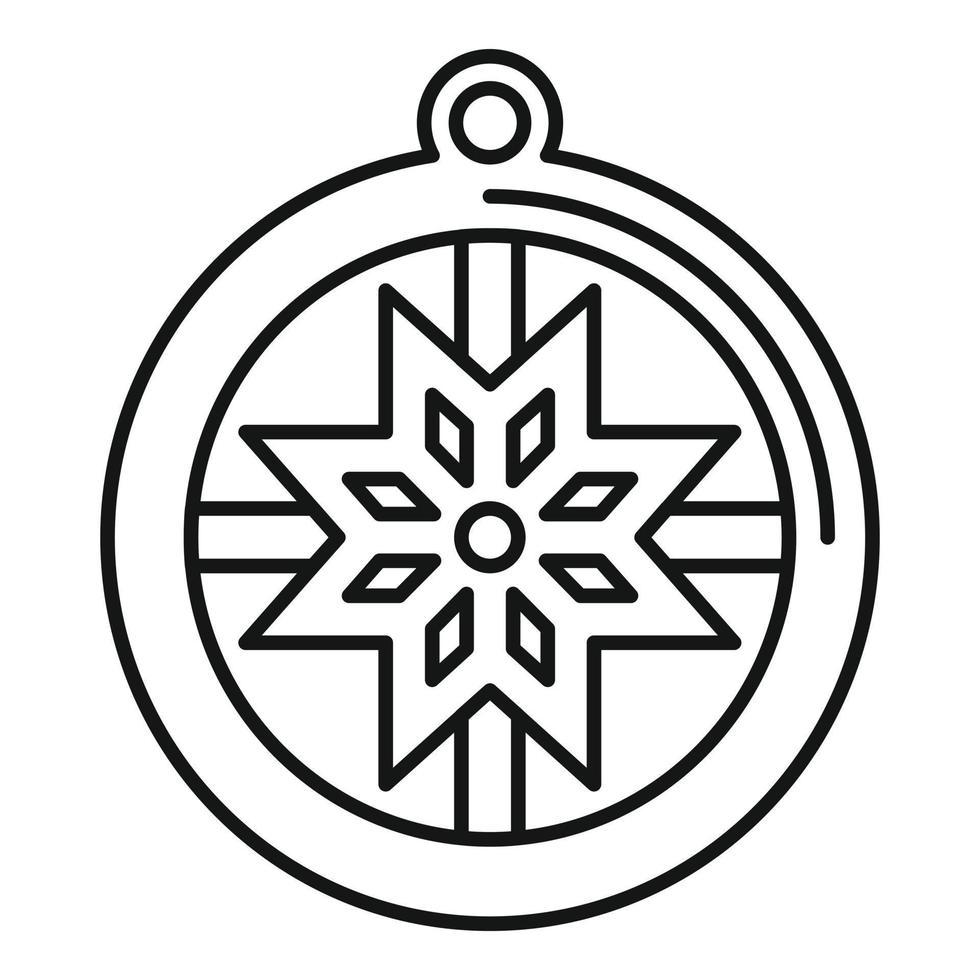 vector de contorno de icono de amuleto. mano japón