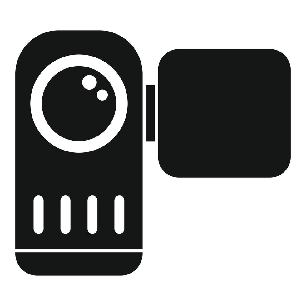 Stream camera icon simple vector. Live video vector