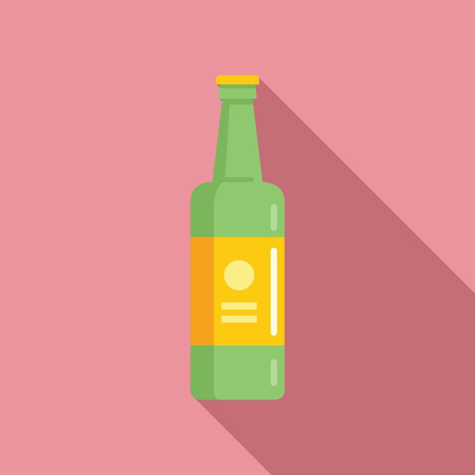 vector plano de icono de botella de cerveza irlandesa. etiqueta de la taza de vidrio