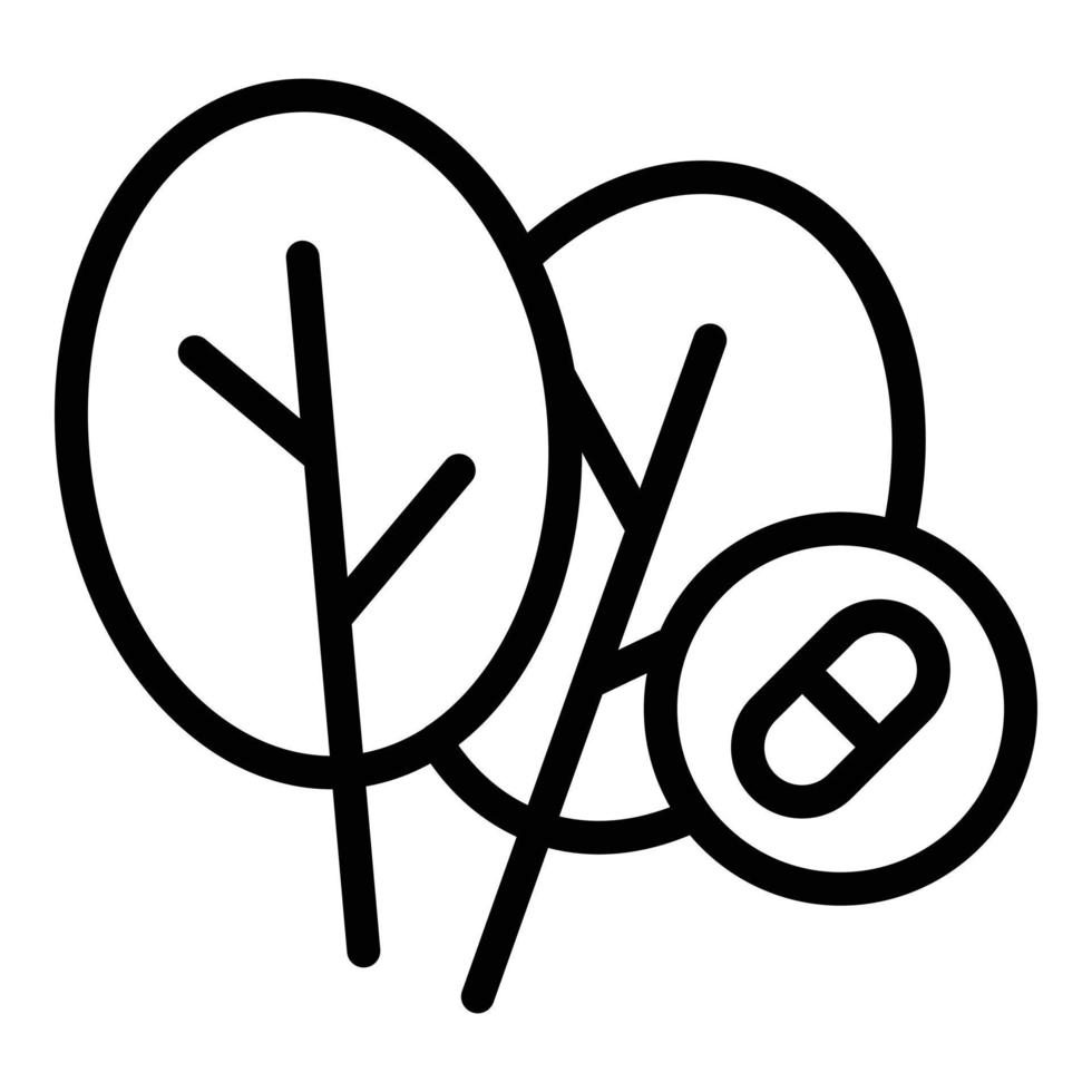 Organic leaf icon outline vector. Diet food vector