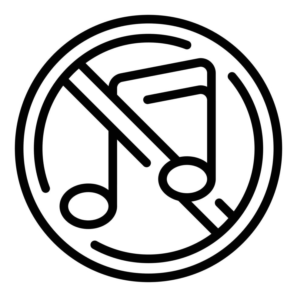 No music icon outline vector. School education vector