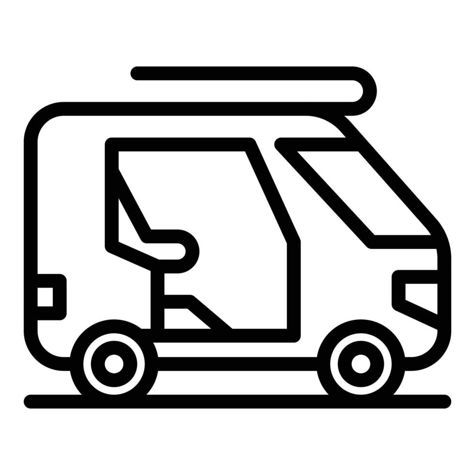 Tuk tricycle icon outline vector. Indian bike vector