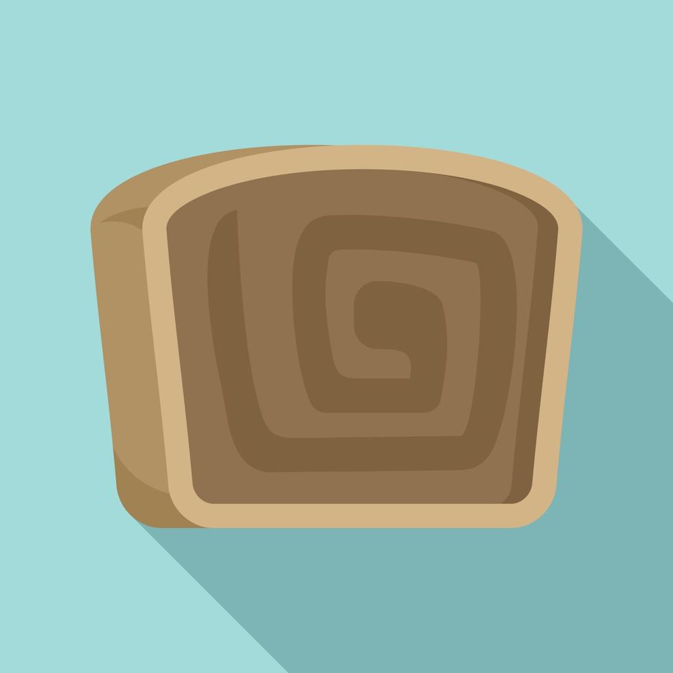 rollo pastel icono vector plano. brownie suizo