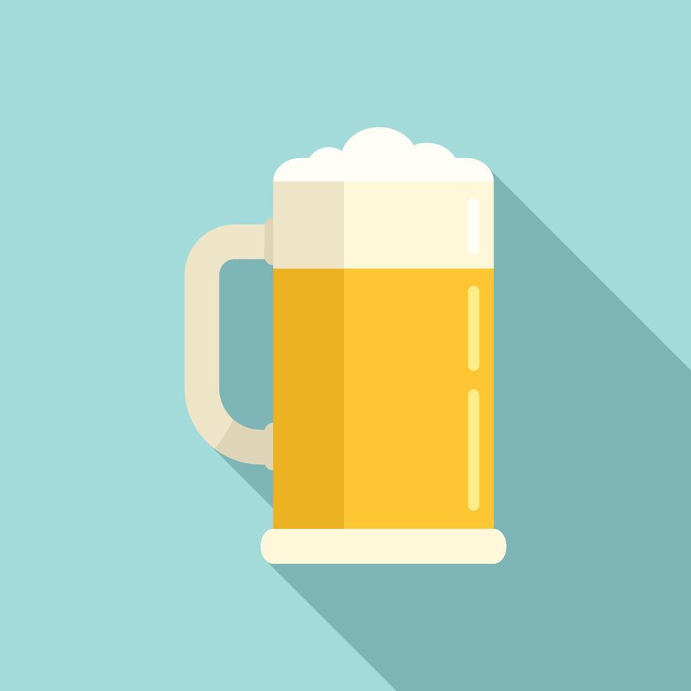 Irish beer mug icon flat vector. Happy beer glass vector