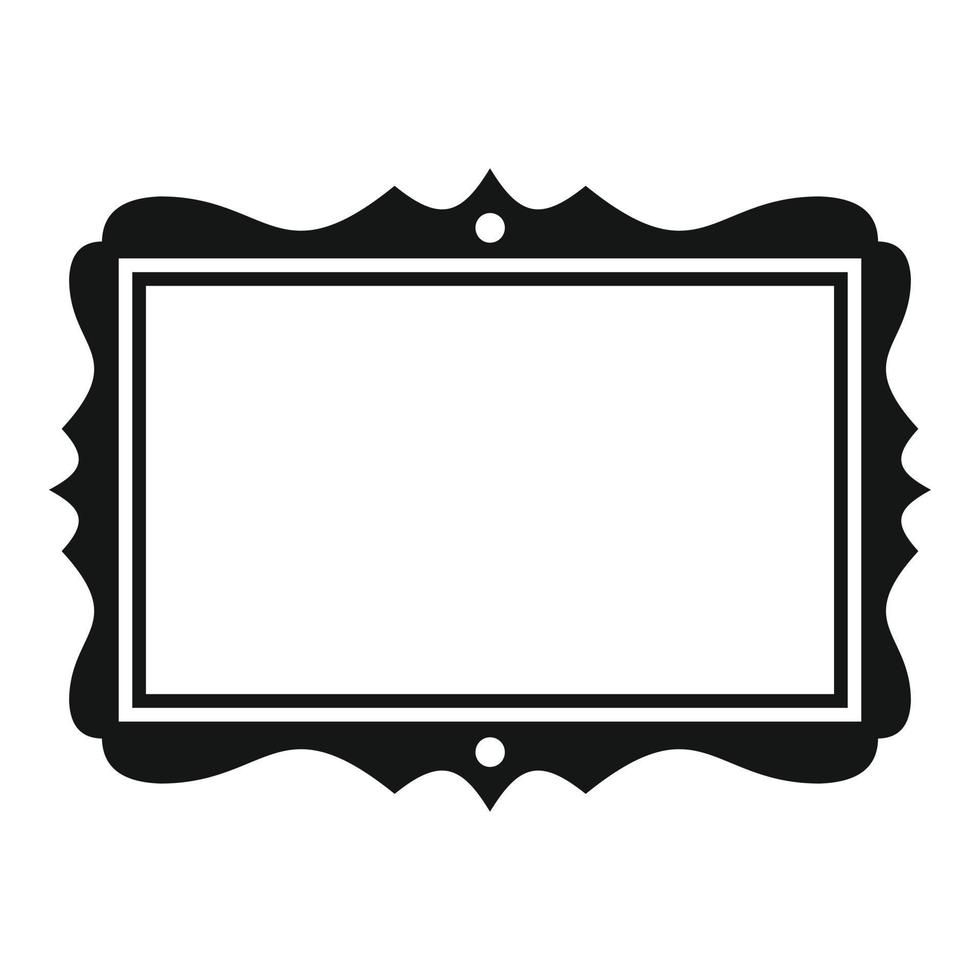 Old frame icon simple vector. Object template vector