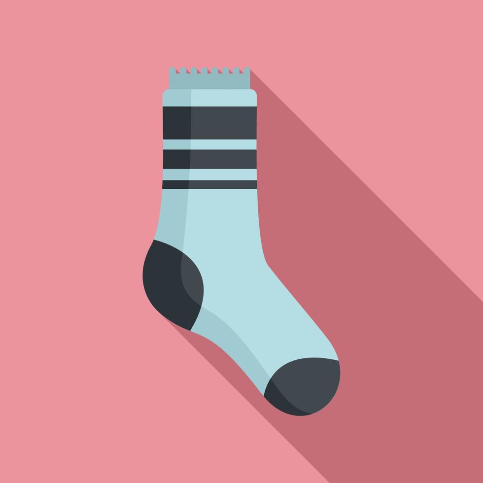 Stylish sock icon flat vector. Winter collection vector