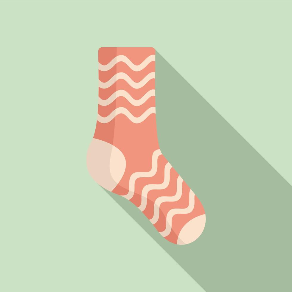 Kid sock icon flat vector. Casual item vector