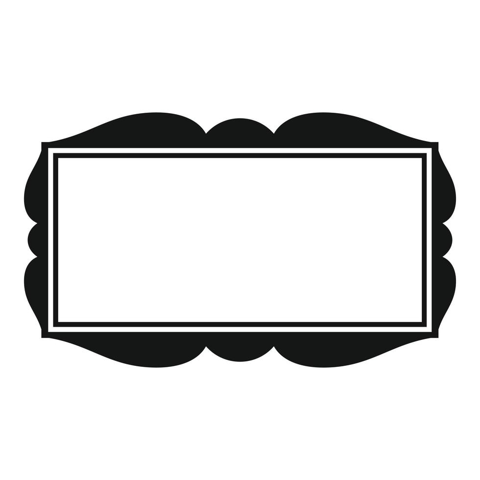 Wooden photo frame icon simple vector. Old object vector