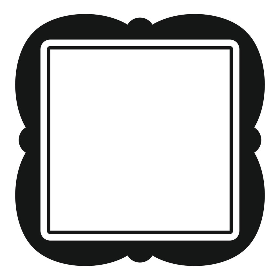 Frame square icon simple vector. Picture photo vector