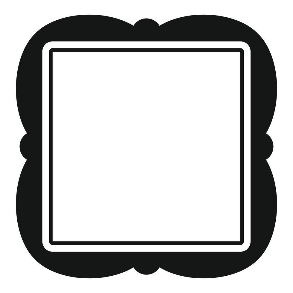 Frame square icon simple vector. Picture photo vector