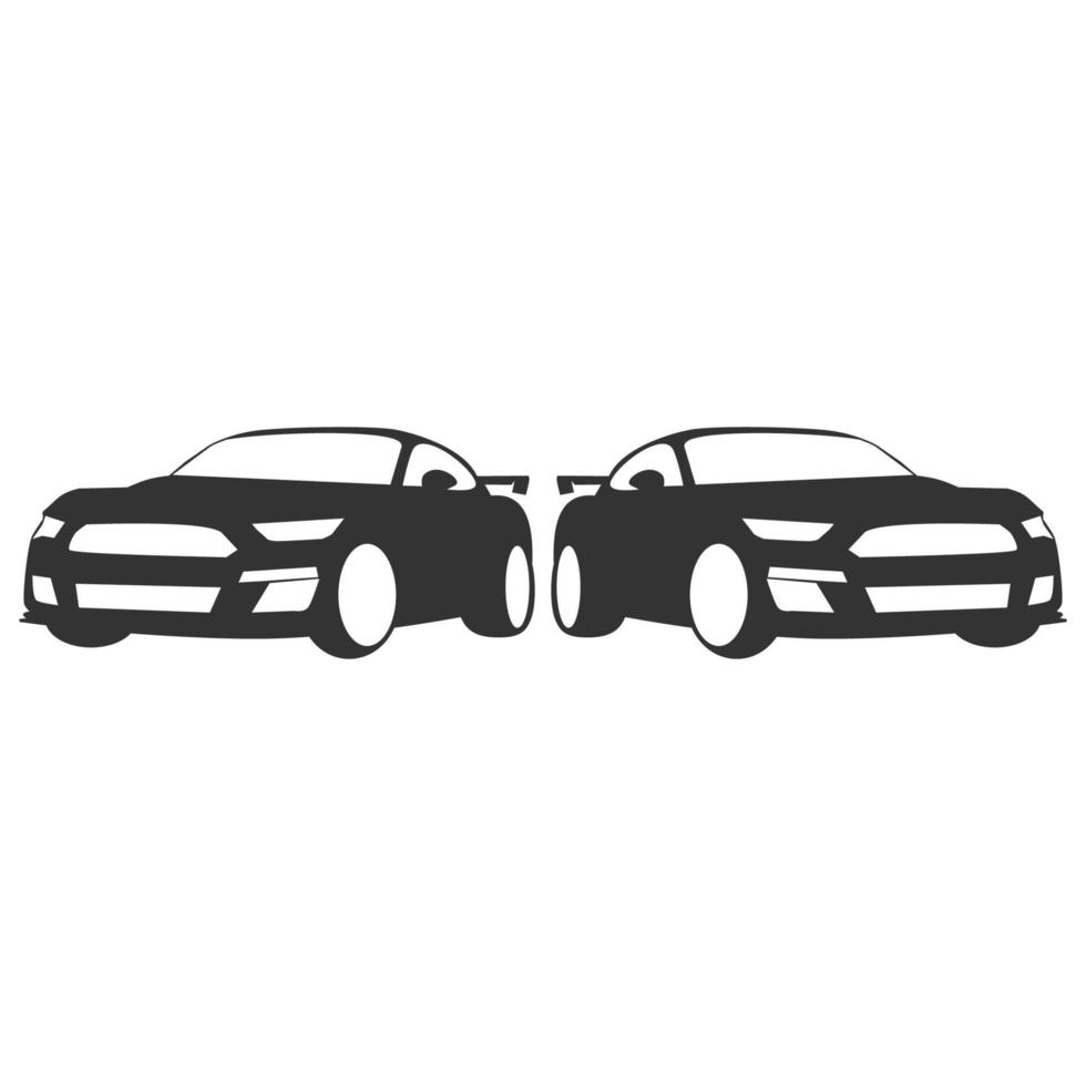 Logo car vector silhouette gerage service stylish automotive