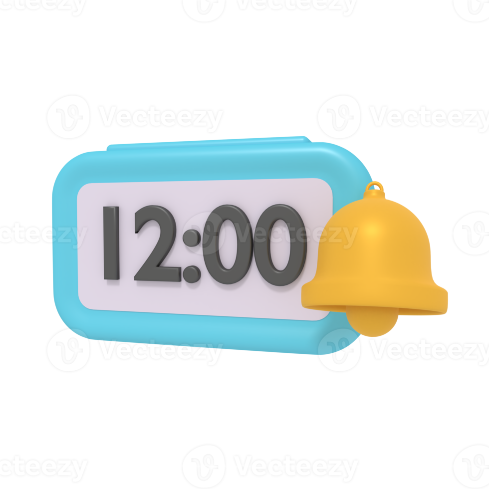 3d illustration of digital alarm clock 15110427 PNG
