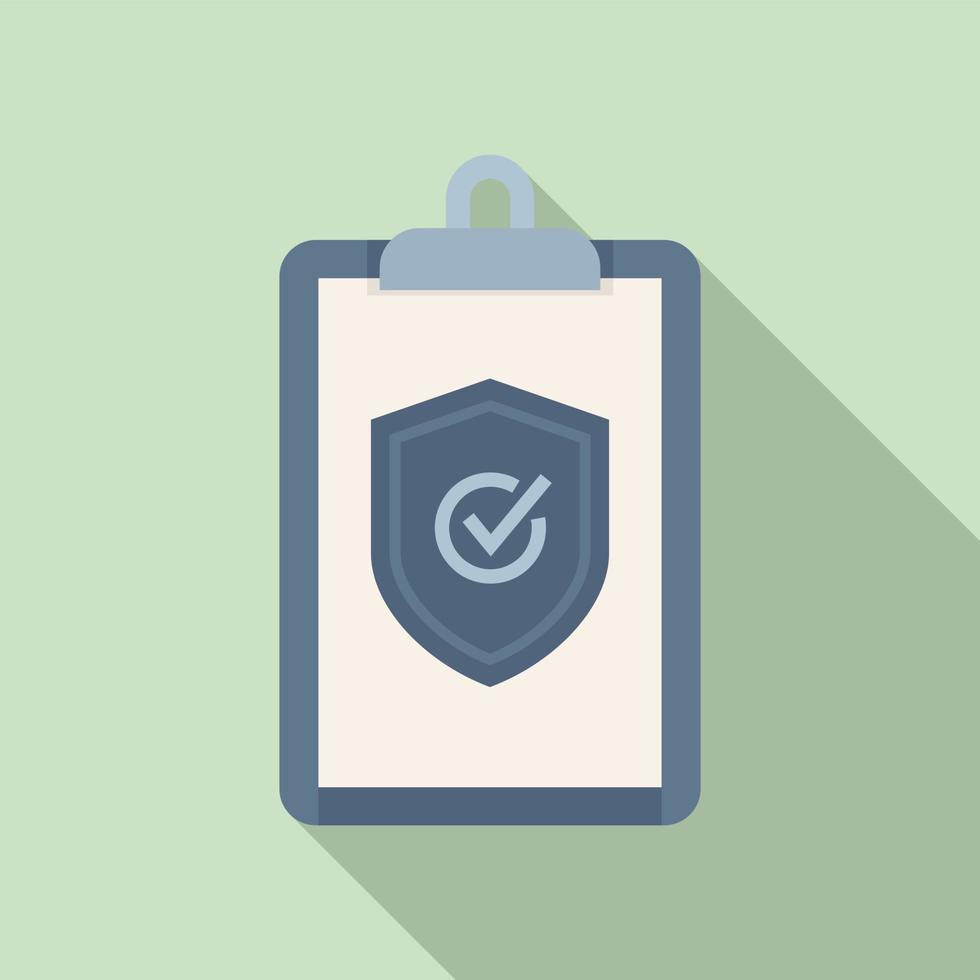 Reliability clipboard icon flat vector. Iso assistant vector