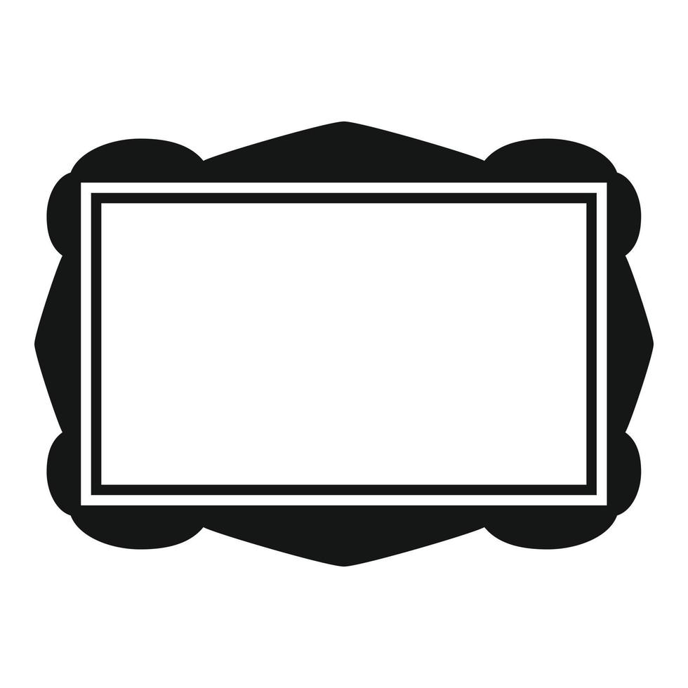 Border frame icon simple vector. Picture photo vector
