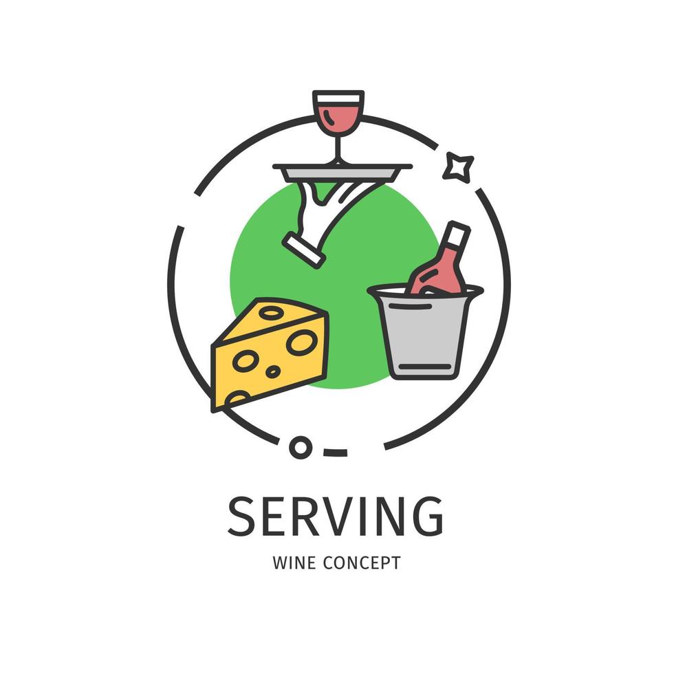 Wine Thin Line Icon Concept. Vector