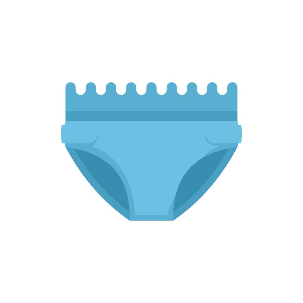 Child diaper icon flat isolated vector