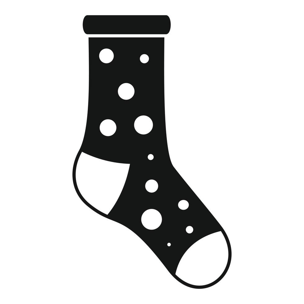 vector simple de icono de calcetín de moda. calcetín de deporte de invierno
