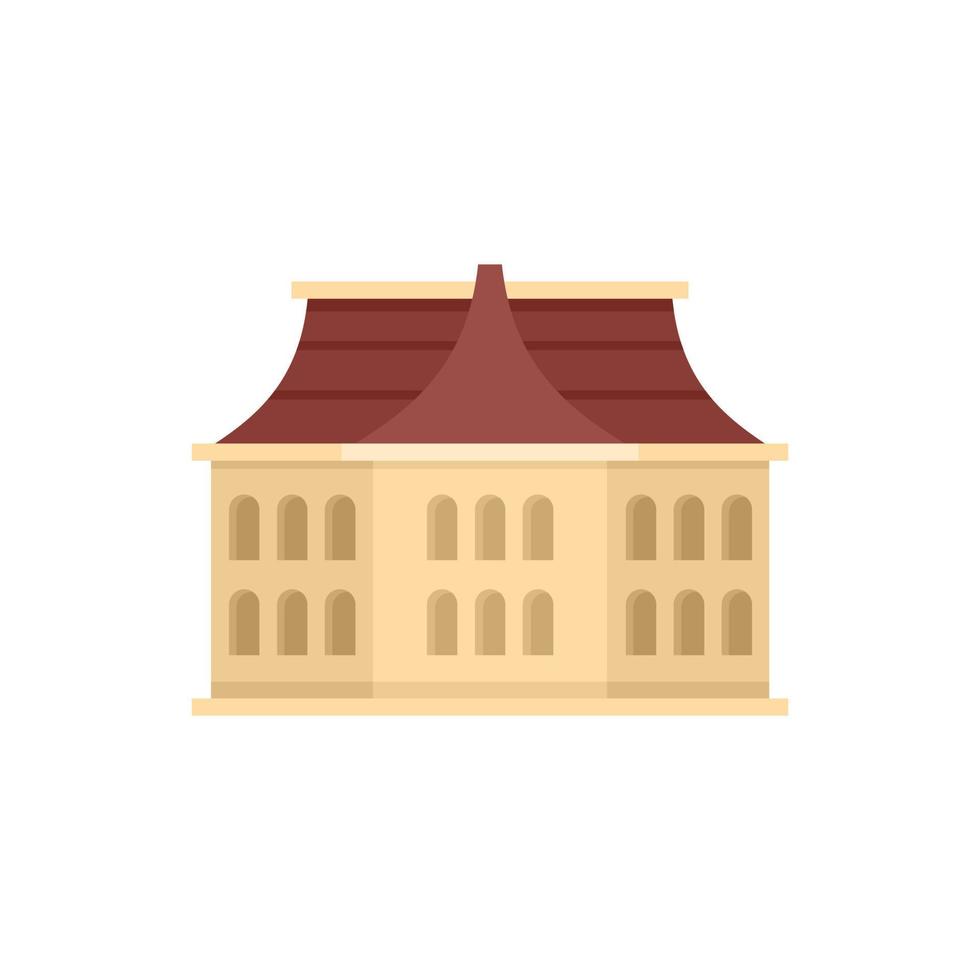 Architecture sightseeing icon flat isolated vector
