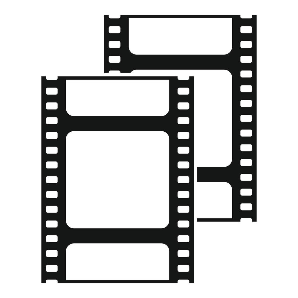 Negative film icon simple vector. Strip frame vector