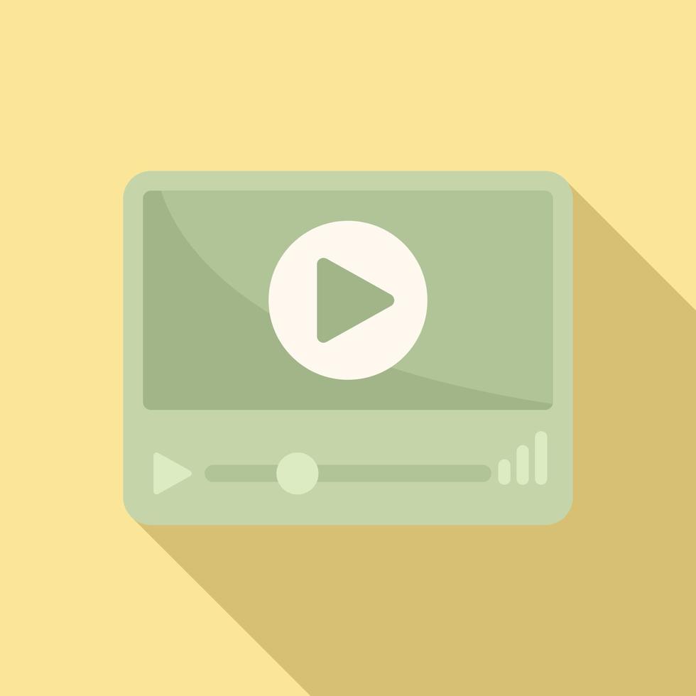 Modern playlist icon flat vector. Radio play vector