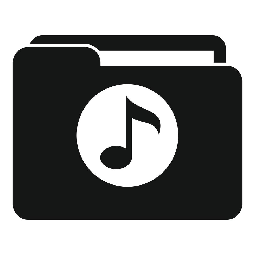 vector simple de icono de lista de reproducción de escucha. canción de la música