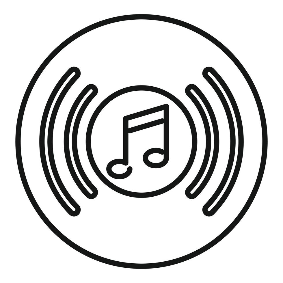 Vinyl disk playlist icon outline vector. Music song vector