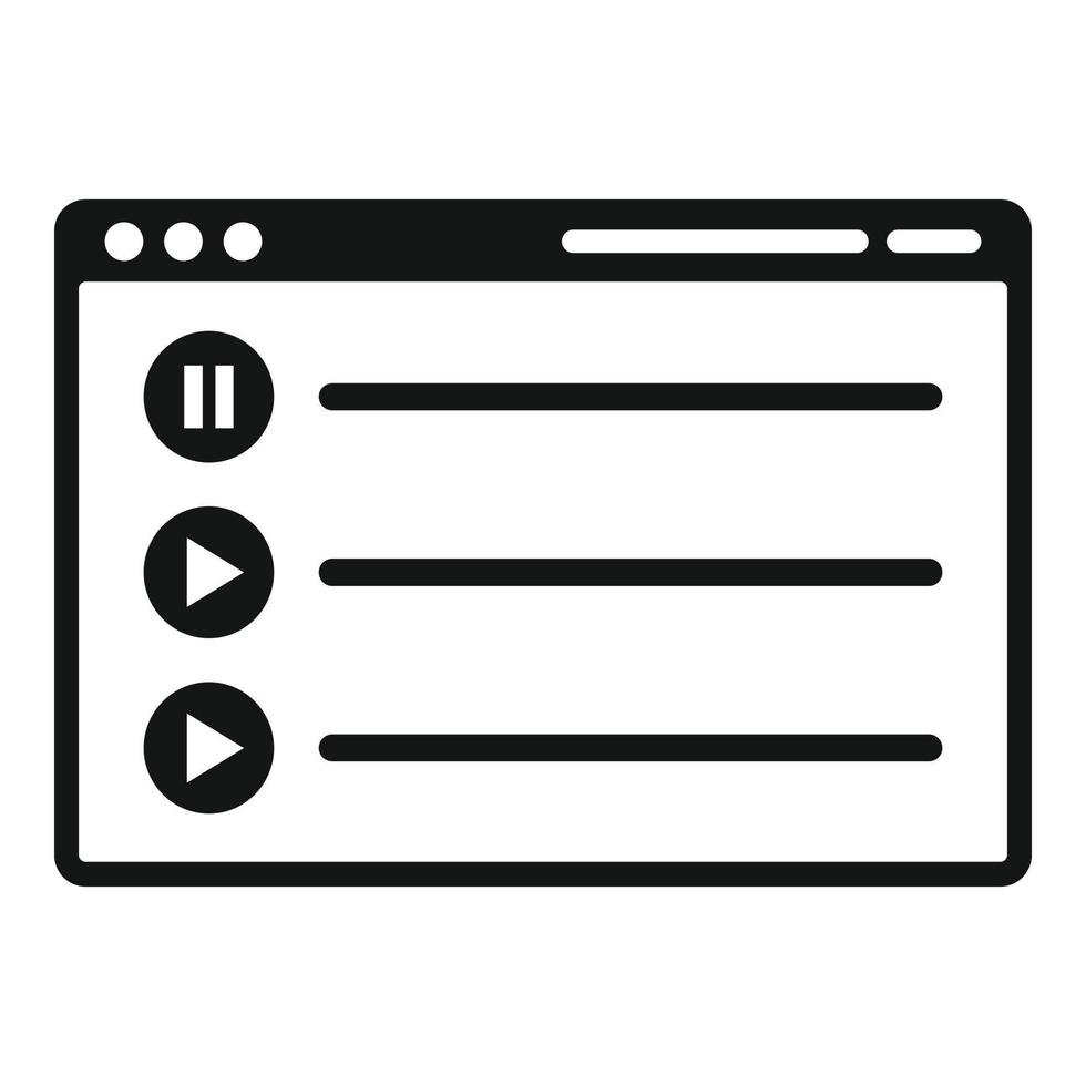 App playlist icon simple vector. Song list vector