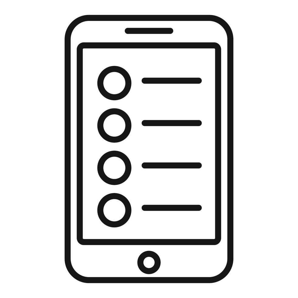 Phone app songs icon outline vector. Music song vector