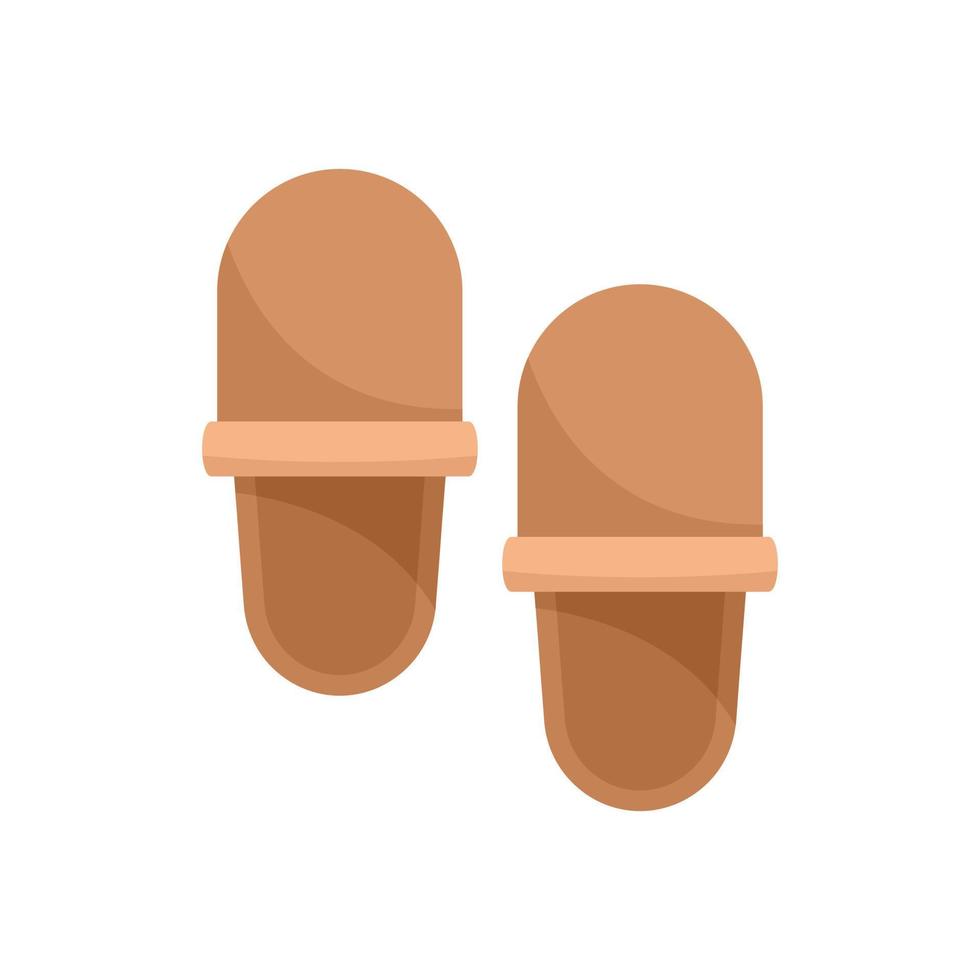 Retirement slippers icon flat isolated vector