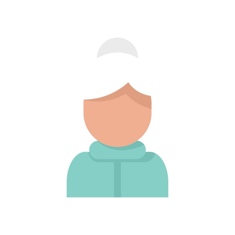 Retirement grandma icon flat isolated vector