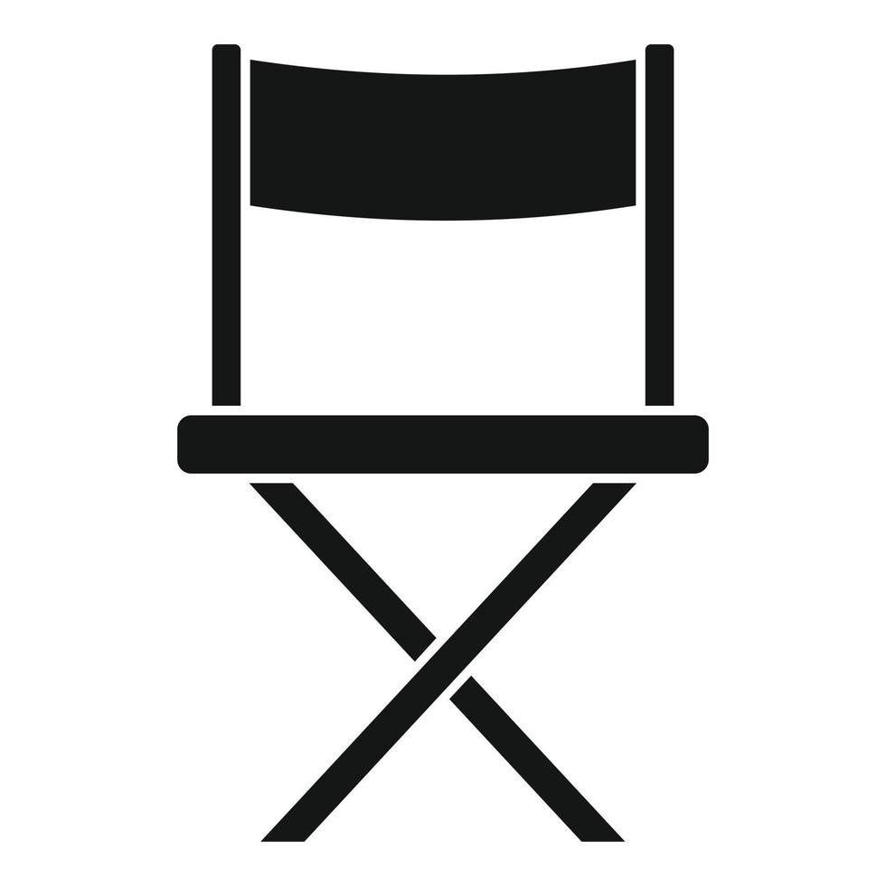 vector simple del icono de la silla del director de cine. película de cine