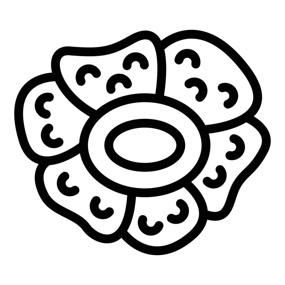Orchid rafflesia icon outline vector. Flower plant vector
