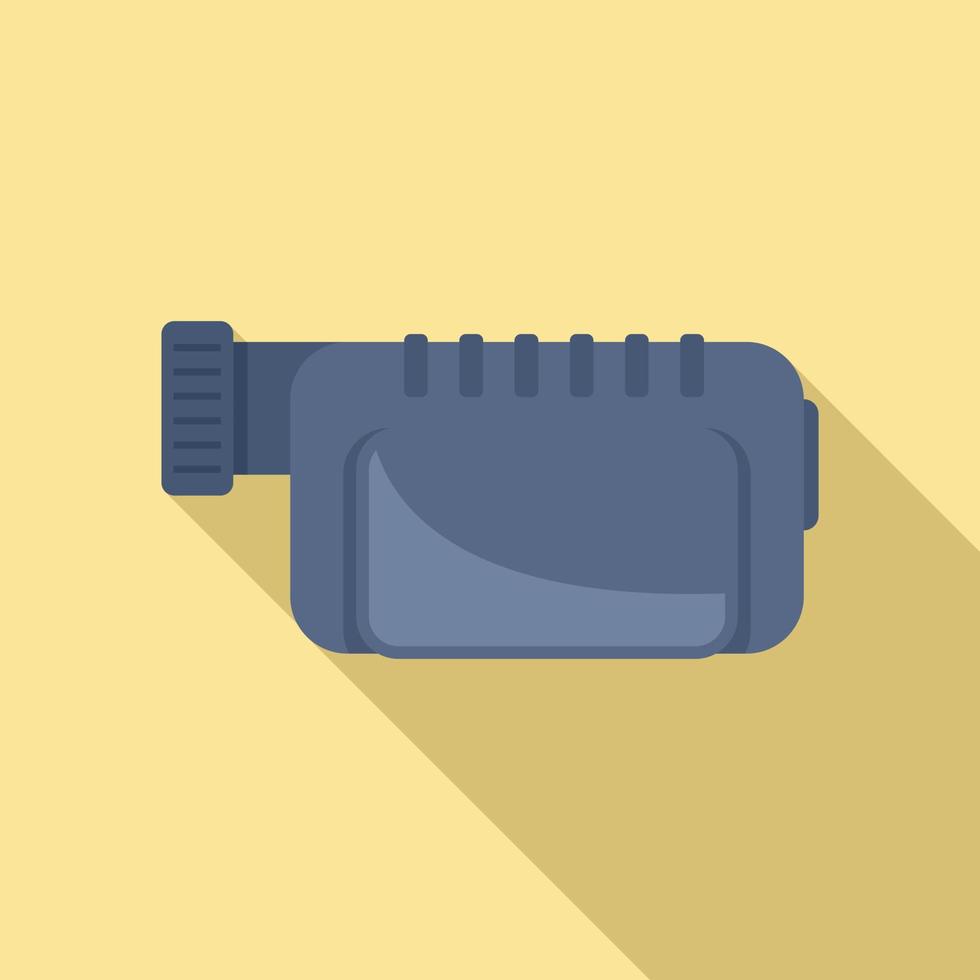 Rec camera icon flat vector. Video camcorder vector