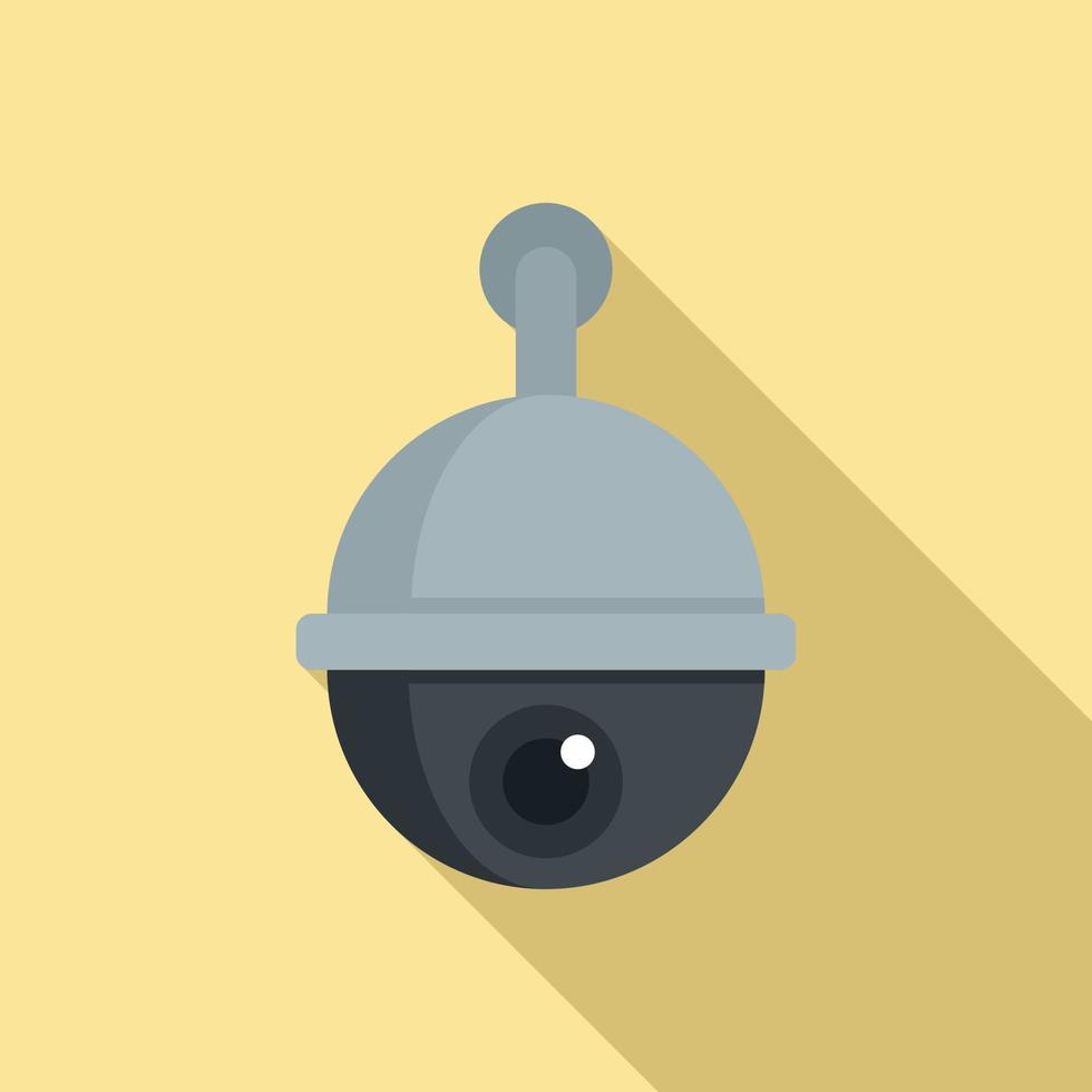 Security camera icon flat vector. Video camcorder vector