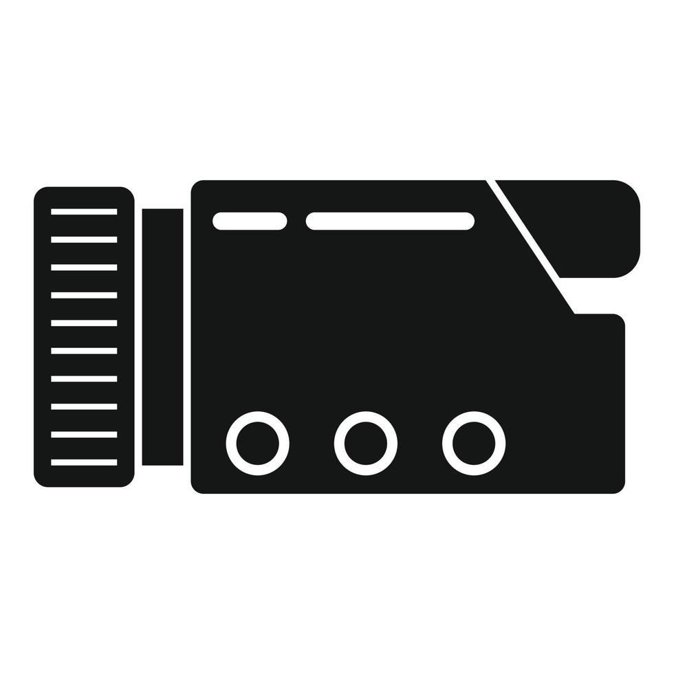 Compact camcorder icon simple vector. Video camera vector