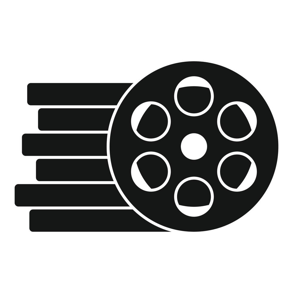 Reel stack icon simple vector. Film video movie vector