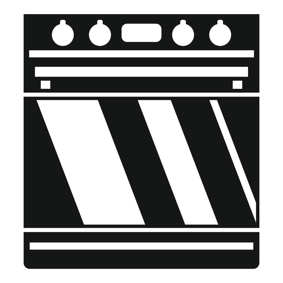 Digital convection oven icon simple vector. Electric grill stove vector