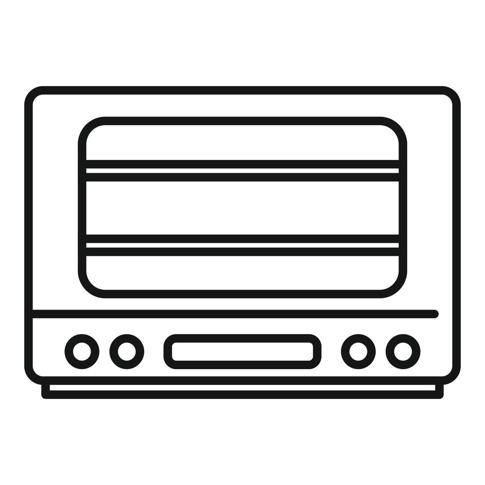 Cooker oven icon outline vector. Electric convection stove vector