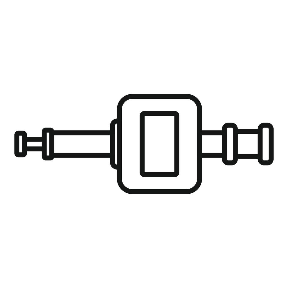 Modern micrometer icon outline vector. Caliper scale vector