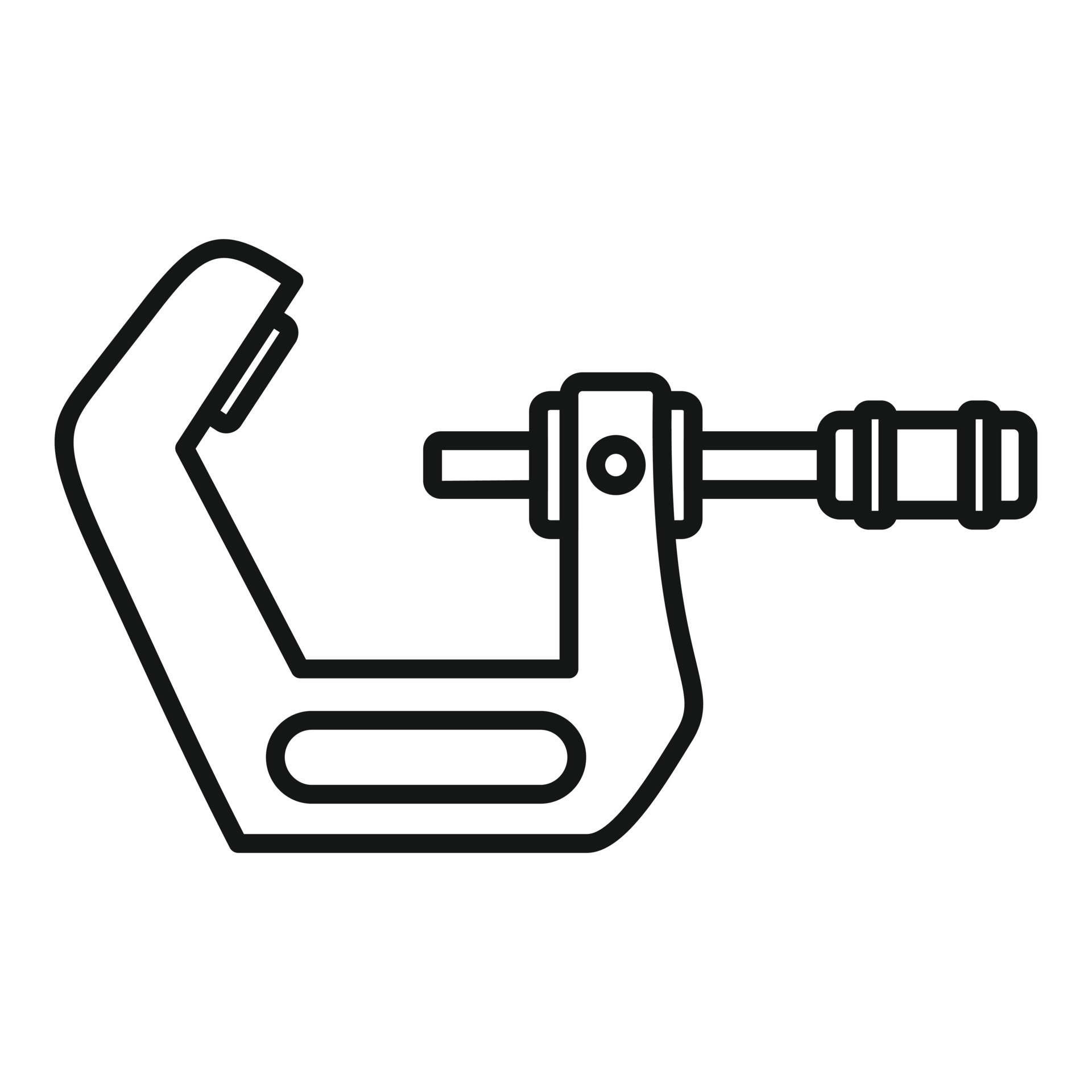 Micrometer caliper icon outline vector. Precision vernier 15110725