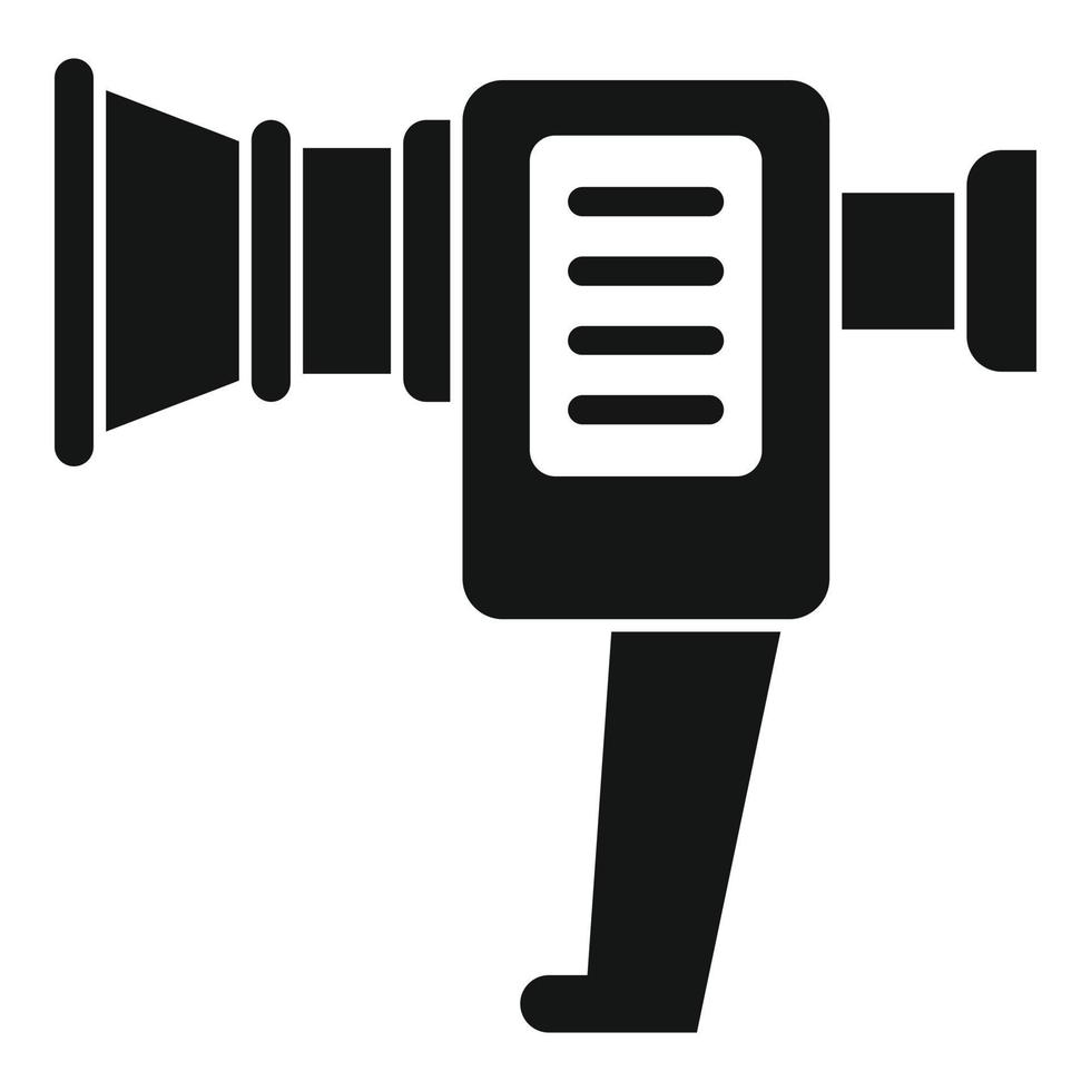 vector simple de icono de cámara de mango roto. videocámara