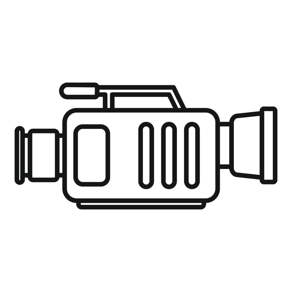 Capture camera icon outline vector. Video camcorder vector