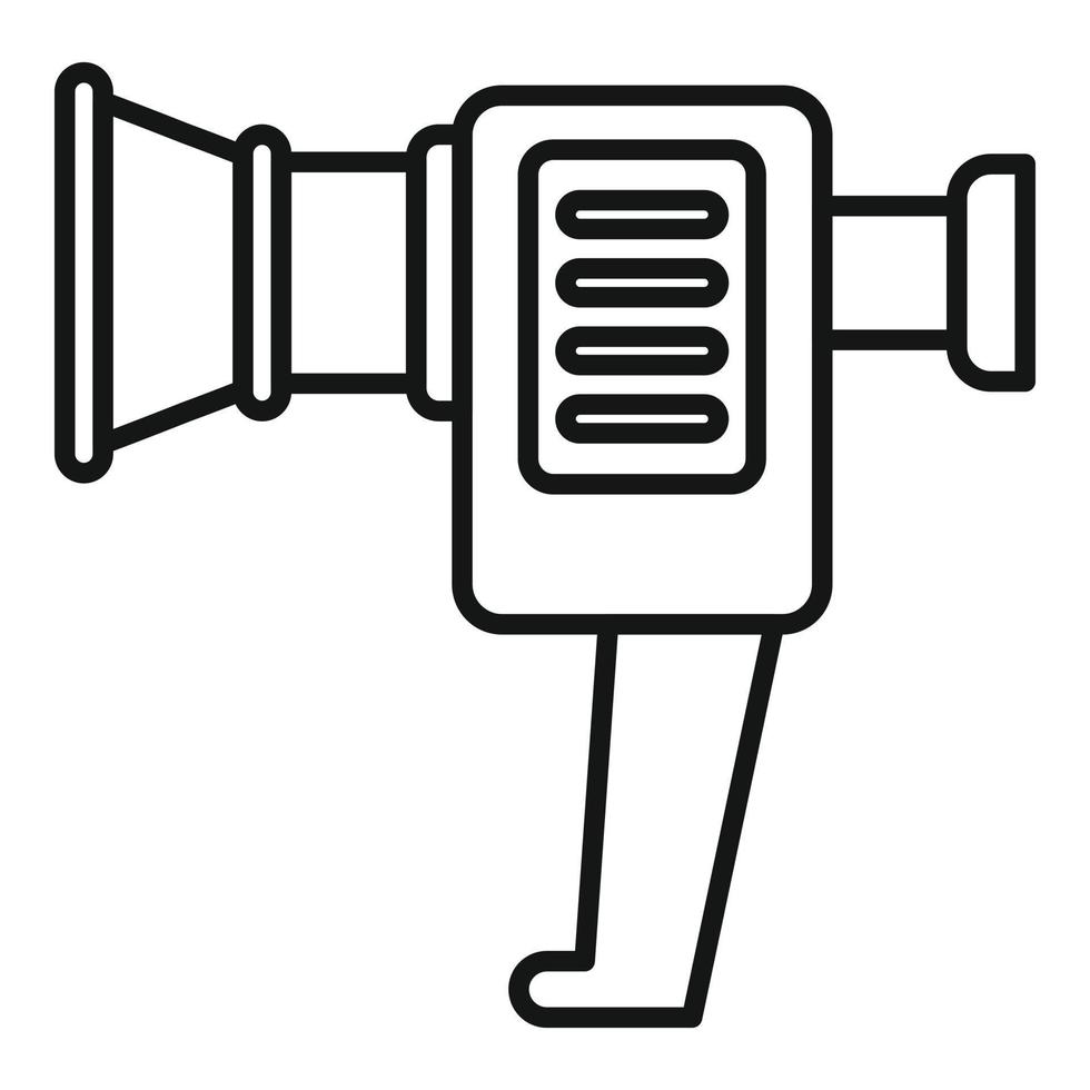 Broken handle camera icon outline vector. Video camcorder vector