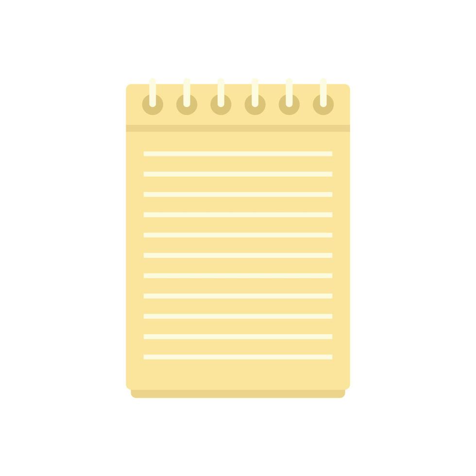 Syllabus notepad icon flat isolated vector