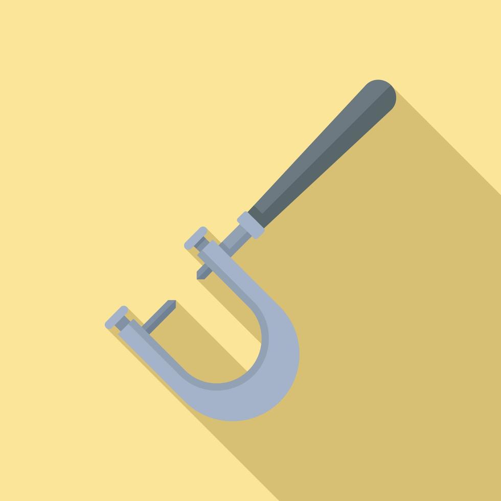 Engineer micrometer icon flat vector. Vernier caliper vector