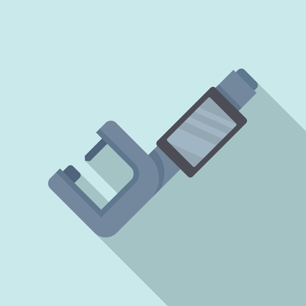 Digital micrometer icon flat vector. Vernier caliper vector