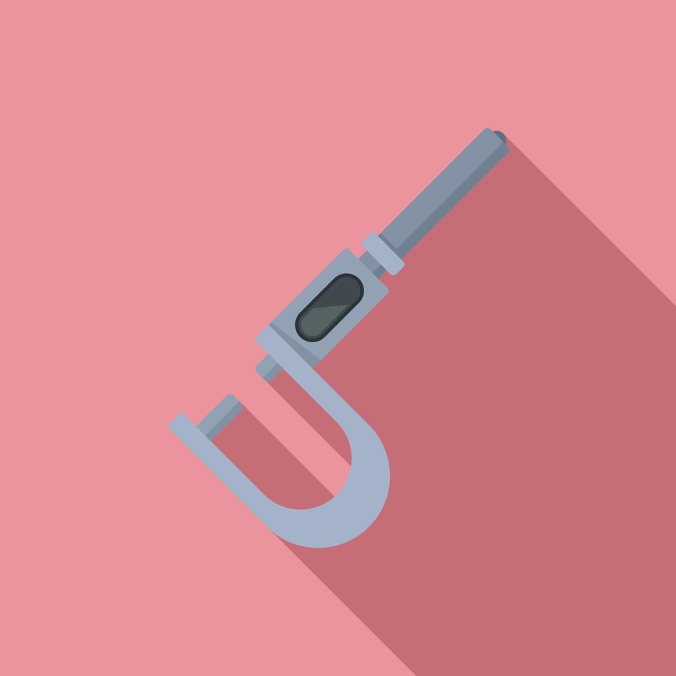 Micrometer instrument icon flat vector. Precision vernier vector