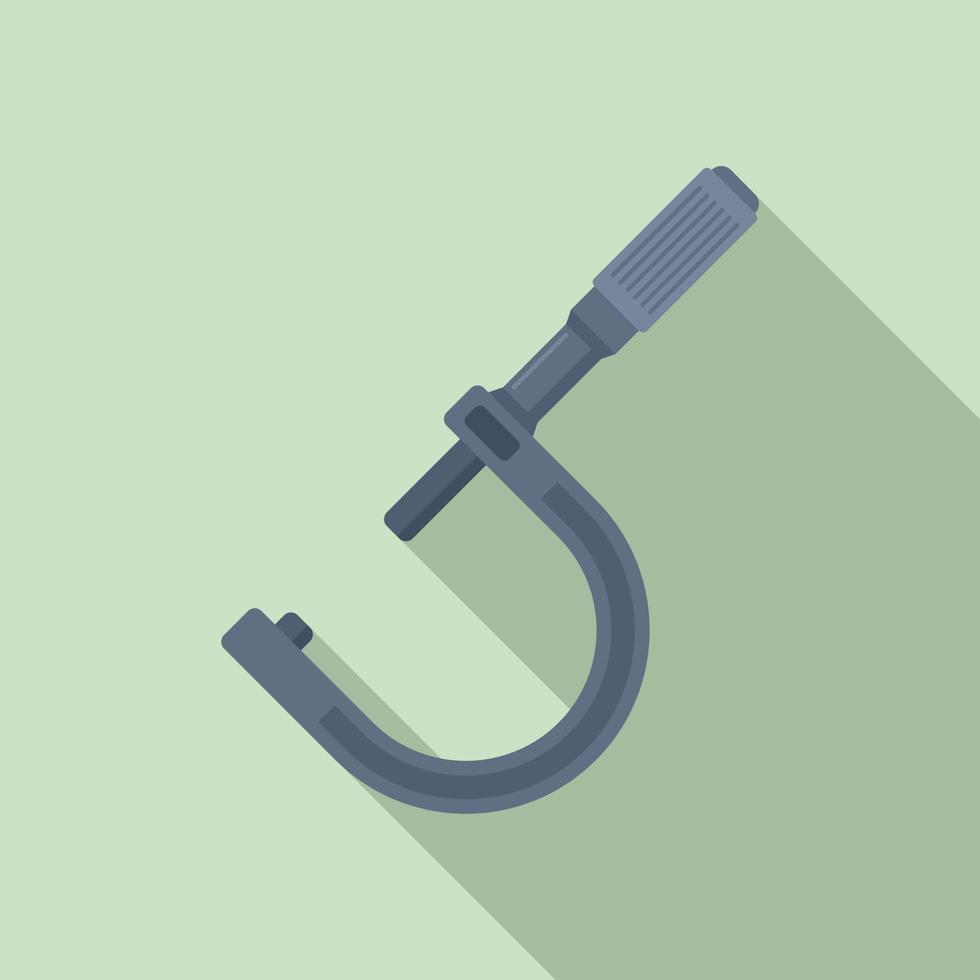 Vernier micrometer icon flat vector. Precision caliper vector