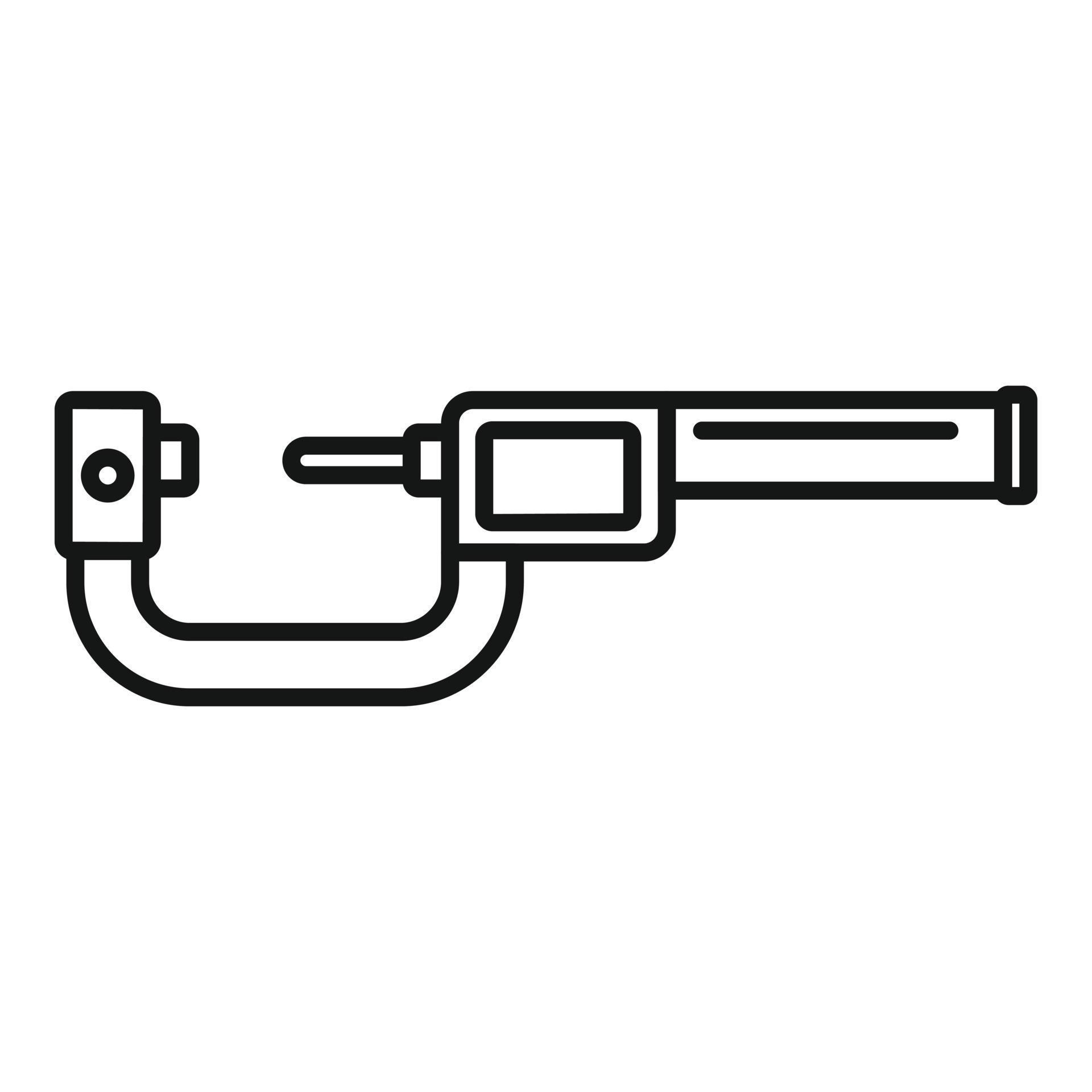 Technical micrometer icon outline vector. Vernier caliper 15110776