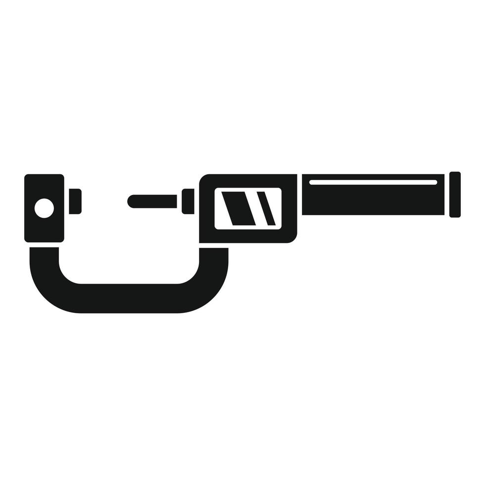 Technical micrometer icon simple vector. Vernier caliper vector